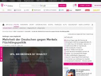 Bild zum Artikel: Umfrage: Mehrheit der Deutschen gegen Merkels Flüchtlingspolitik