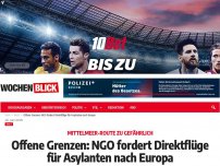 Bild zum Artikel: Offene Grenzen: NGO fordert jetzt Direktflüge für Asylanten nach Europa!