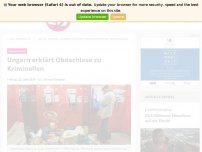 Bild zum Artikel: Ungarn erklärt Obdachlose zu Kriminellen