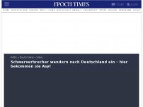Bild zum Artikel: Schwerverbrecher wandern nach Deutschland ein – hier bekommen sie Asyl
