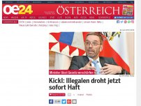 Bild zum Artikel: Kickl: Illegalen droht jetzt sofort Haft