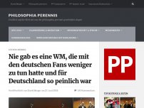 Bild zum Artikel: Nie gab es eine WM, die mit den deutschen Fans weniger zu tun hatte und für Deutschland so peinlich war