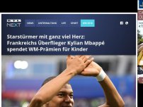 Bild zum Artikel: Starstürmer mit ganz viel Herz: Frankreichs Überflieger Kylian Mbappé spendet WM-Prämien für Kinder