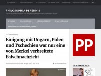 Bild zum Artikel: Einigung mit Ungarn, Polen und Tschechien war nur eine von Merkel verbreitete Falschnachricht