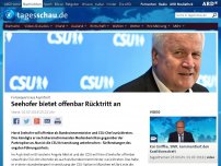 Bild zum Artikel: Seehofer tritt offenbar als CSU-Chef und Bundesinnenminister zurück