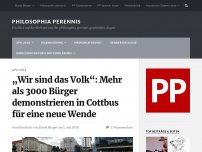 Bild zum Artikel: „Wir sind das Volk“: Mehr als 3000 Bürger demonstrieren in Cottbus für eine neue Wende