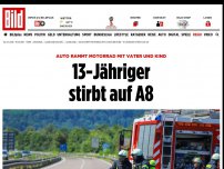 Bild zum Artikel: Motorrad gerammt - 13-Jähriger stirbt auf A8