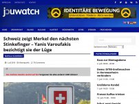 Bild zum Artikel: Schweiz zeigt Merkel den nächsten Stinkefinger – Yanis Varoufakis bezichtigt sie der Lüge