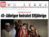 Bild zum Artikel: Aufschrei in Malaysia - 41-Jähriger heiratet Elfjährige