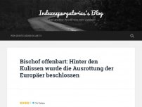 Bild zum Artikel: Bischof offenbart: Hinter den Kulissen wurde die Ausrottung der Europäer beschlossen