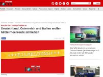 Bild zum Artikel: Kanzler Kurz kündigt Treffen an - Deutschland, Österreich und Italien wollen Mittelmeerroute schließen