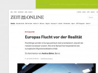 Bild zum Artikel: EU-Asylpolitik: Europas Flucht vor der Realität