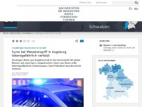 Bild zum Artikel: 19-jähriger Deutscher in U-Haft: Syrer bei Messerangriff in Augsburg lebensgefährlich verletzt