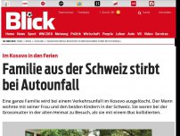 Bild zum Artikel: Im Kosovo in den Ferien: Familie aus der Schweiz stirbt bei Autounfall