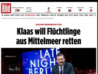 Bild zum Artikel: Schon 150 000 € gesammelt - Klaas will Flüchtlinge aus Mittelmeer retten