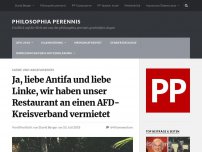 Bild zum Artikel: Ja liebe Antifa und liebe Linke, wir haben unser Restaurant an einen AFD-Kreisverband vermietet