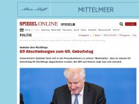 Bild zum Artikel: Seehofer über Flüchtlinge: 69 Abschiebungen zum 69. Geburtstag