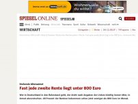 Bild zum Artikel: Drohende Altersarmut: Fast jede zweite Rente liegt unter 800 Euro