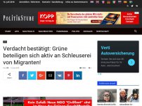 Bild zum Artikel: Verdacht bestätigt: Grüne beteiligen sich aktiv an Schleuserei von Migranten!