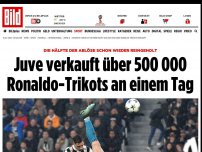 Bild zum Artikel: Halbe Ablöse wieder drin - Juve verkauft über 500 000 CR7-Trikots an einem Tag