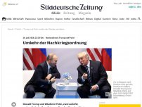 Bild zum Artikel: Nationalisten Trump und Putin: Umkehr der Nachkriegsordnung