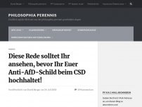 Bild zum Artikel: Diese Rede solltet Ihr ansehen, bevor Ihr Euer Anti-AfD-Schild beim CSD hochhaltet!