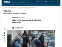 Bild zum Artikel: Jeder zweite Abzuschiebende wird nicht angetroffen