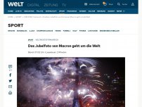 Bild zum Artikel: Das Jubelfoto von Macron geht um die Welt