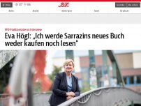 Bild zum Artikel: Eva Högl: „Ich werde Sarrazins neues Buch weder kaufen noch lesen“