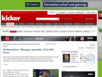 Bild zum Artikel: Weltmeister Mbappé spendet 432.000 Euro