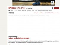 Bild zum Artikel: Flüchtlingsdebatte: Leben und sterben lassen