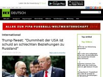 Bild zum Artikel: Trump-Tweet: 'Dummheit der USA ist schuld an schlechten Beziehungen zu Russland'