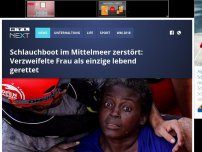 Bild zum Artikel: Schlauchboot im Mittelmeer zerstört: Verzweifelte Frau als einzige lebend gerettet