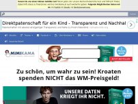 Bild zum Artikel: Zu schön, um wahr zu sein!  Kroaten spenden NICHT das WM-Preisgeld!