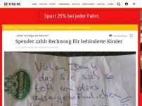 Bild zum Artikel: „Geben ist seliger als Nehmen“: Spender zahlt Rechnung für behinderte Kinder