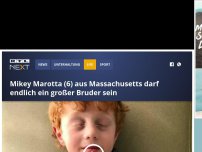 Bild zum Artikel: Mikey (6) darf endlich ein großer Bruder sein