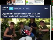 Bild zum Artikel: Jugendliche bewerfen Frau mit Mehl und Eiern – und machen danach Poser-Fotos