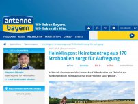 Bild zum Artikel: Hainklingen: Heiratsantrag aus 170 Strohballen sorgt für Aufregung