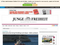 Bild zum Artikel: Italienisches Boot bringt Flüchtlinge nach Libyen – Kritik von Reisch