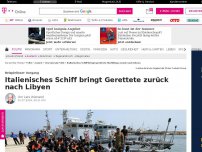 Bild zum Artikel: Italienisches Schiff bringt gerettete Flüchtlinge zurück nach Libyen