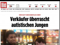 Bild zum Artikel: Wer hilft hier wem? - Verkäufer überrascht autistischen Jungen