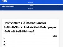 Bild zum Artikel: Türkei: Erstligist läuft vor dem Spiel mit Özil-Shirts auf