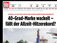 Bild zum Artikel: 40-Grad-Marke wackelt - Fällt am Mittwoch der Allzeit-Hitzerekord?