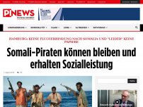 Bild zum Artikel: Hamburg: Keine Flugverbindung nach Somalia und 'leider' keine Papiere Somali-Piraten können bleiben und erhalten Sozialleistung