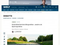 Bild zum Artikel: Deutschland hat kein Hitzeproblem - sondern ein Hysterieproblem