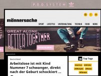 Bild zum Artikel: Arbeitslose ist mit Kind Nummer 7 schwanger, direkt nach der Geburt schockiert ... | Männersache