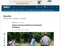 Bild zum Artikel: Starker Anstieg ausländischer Kindergeld-Empfänger