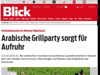 Bild zum Artikel: Polizeieinsatz im Berner Oberland: Arabische Grillparty sorgt für Aufruhr