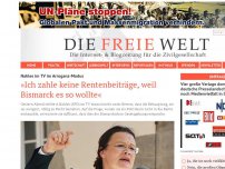 Bild zum Artikel: »Ich zahle keine Rentenbeiträge, weil Bismarck es so wollte«