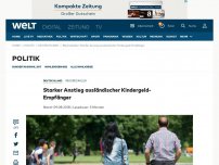 Bild zum Artikel: Starker Anstieg ausländischer Kindergeld-Empfänger